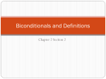 Biconditionals and Definitions