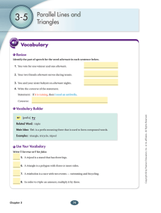 Parallel Lines and Triangles