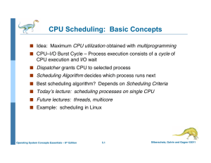 CPU Scheduling - Web Services Overview