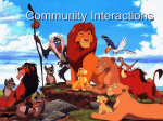 Community Interactions and Populations