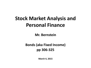 Stock Market Analysis and Personal Finance Mr. Bernstein Bonds