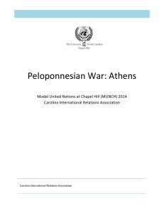 Peloponnesian War: Athens - Carolina International Relations
