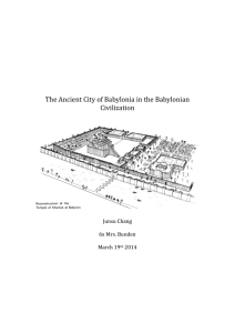 The Ancient City of Babylonia in the Babylonian Civilization