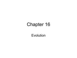 Chapter 16 Evolution - Red Hook Central Schools