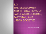 1.3 The Development and Interactions of Early Agricultural, Pastoral