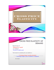 cross price elasticity