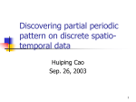 Discovering partial periodic pattern on spatio