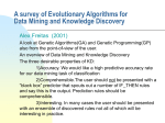 A survey of Evolutionary Algorithms for Data Mining and Knowledge