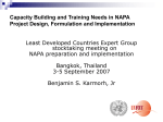 Capacity Building and training needs in NAPA Project