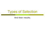 Types of Selection