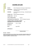 COURSE OUTLINE SCHOOL: School of Engineering Technology