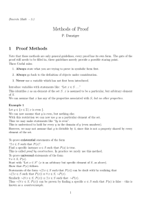 Methods of Proof - Department of Mathematics