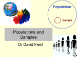 Populations and samples - The University of Reading
