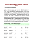 Physical Properties and Acidity of Carboxylic Acids