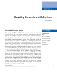 Marketing Concepts and Definitions