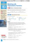 14.5 Modeling with Trigonometric Functions