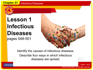 Lesson 1 Infectious Diseases