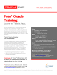 Free* Oracle Training: Learn to Teach Java, a Top Programming