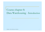 Course chapter 8: Data Warehousing