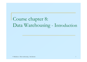 Course chapter 8: Data Warehousing