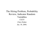 The Hiring Problem, Probability Review, Indicator Random Variables