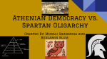 Athenian Democracy vs. Spartan Oligarchy