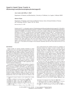 Ligand to Ligand Charge Transfer in