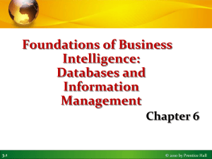 Databases and Information Management