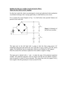 Lab 2 - Full wave rectifier