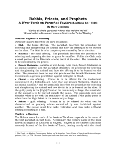 Rabbis, Priests, and Prophets