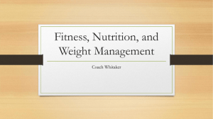 Fitness, Nutrition, and Weight Management