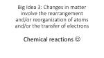Big Idea 3: Changes in matter involve the rearrangement and/or