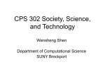 CPS 302 Society, Science, and Technology