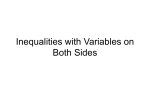 Inequalities with Variables on Both Sides