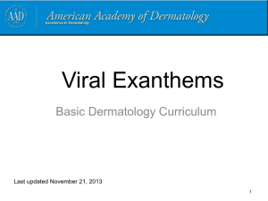 Nonspecific Viral Exanthems - American Academy of Dermatology