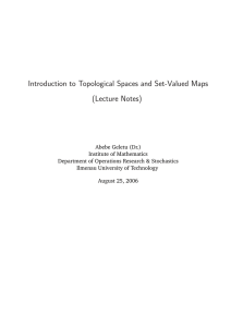 Introduction to Topological Spaces and Set-Valued Maps