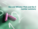 Box and Whisker Plots and the 5 number summary