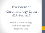 Overview of Rheumatology Labs: Alphabet soup?