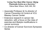 “Living Your Best After Cancer: Being Physically Active as a Survivor