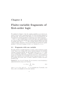 Finite-variable fragments of first