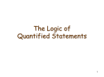 Predicates and Quantified Statements