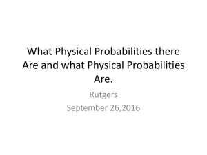 What Probabilities there Are and what Probabilities Are.