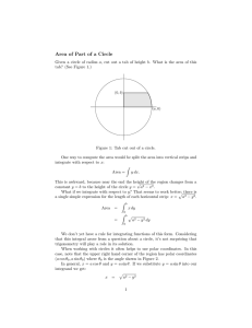 Area of Part of a Circle