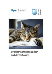 Evolution: artificial selection and domestication