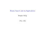 Binary Search and its Applications