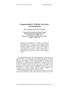 Organometallic C-H Bond Activation: An Introduction