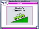 Newton`s second law of motion