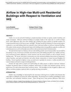 Airflow in High-rise Multi-unit Residential Buildings with Respect to