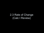 2.3 Rate of Change