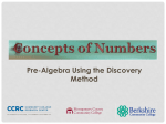 Concepts of Numbers – Faculty Online Orientation